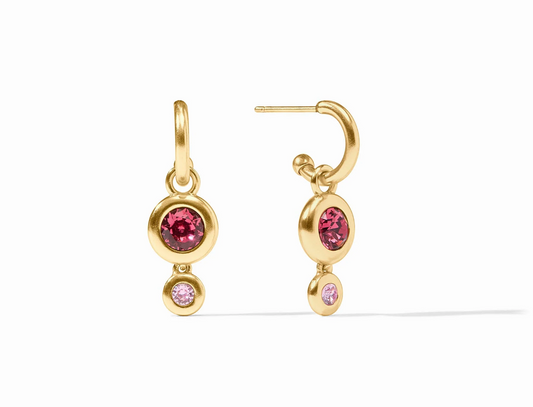 Rainbow Duo Hoop & Charm Earring