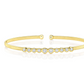 0.50CT 14K Y/G DIAMOND BEZEL BANGLE