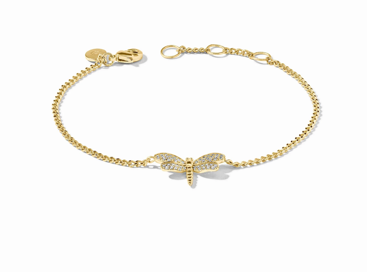 Dragonfly Pave Delicate Bracelet
