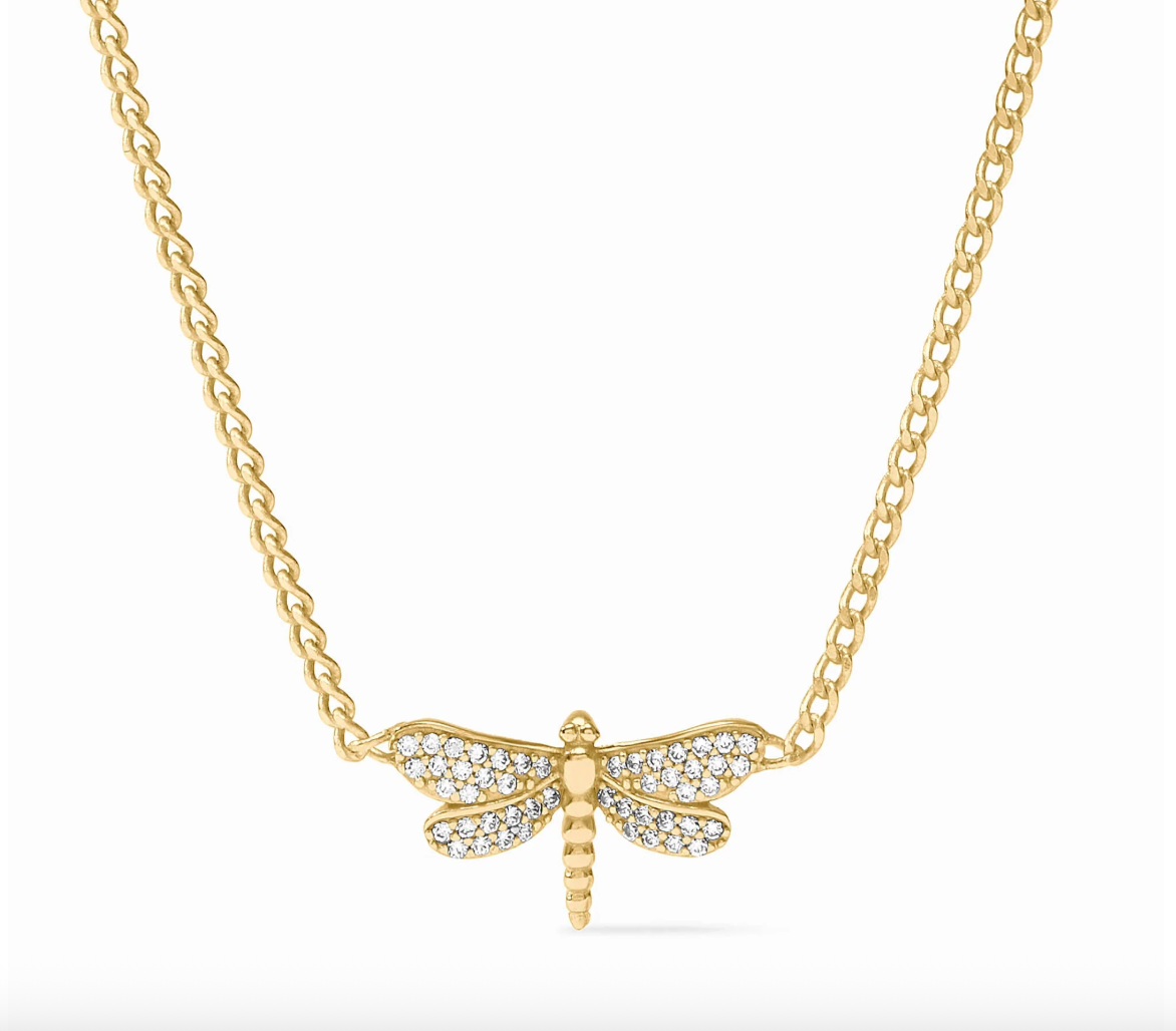 Dragonfly Pave Delicate Necklace
