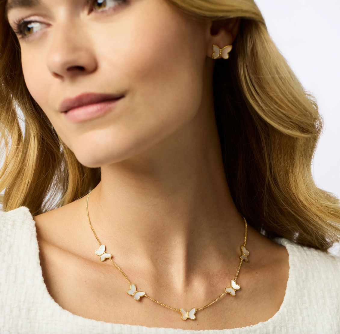 Papillon Delicate Station Necklace
