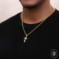 0.22CT DIAMOND CROSS MATTE PENDANT