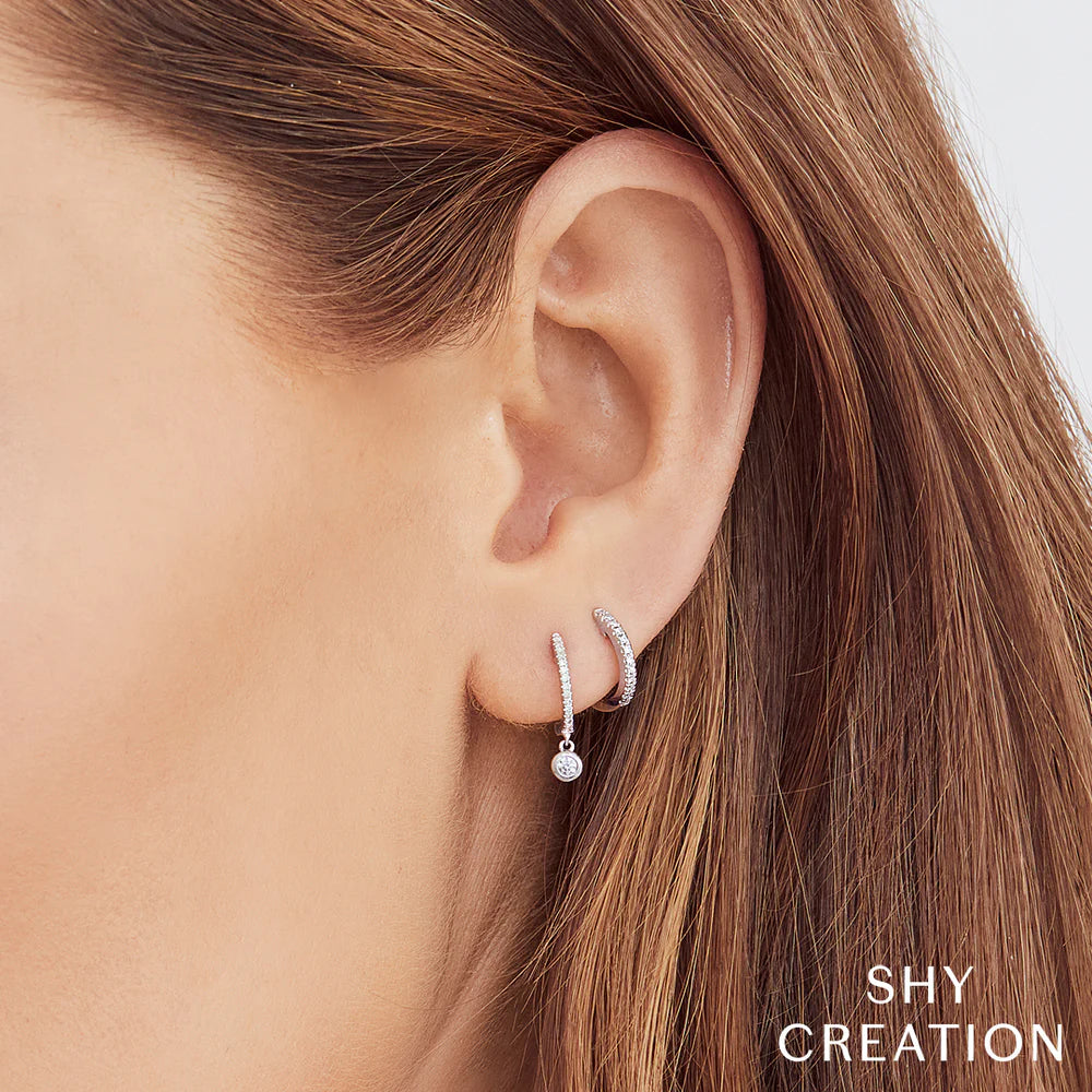 0.07CT DIAMOND HUGGIE EARRING