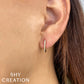 0.08CT DIAMOND OVAL HOOP EARRING