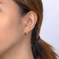 0.09CT DIAMOND RIBBED HUGGIE EARRING