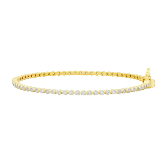 Signature Bezel Pavé Hinge Bangle