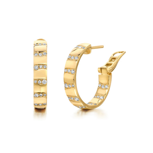 Alma Dos Rios Diamond Hoop Earrings