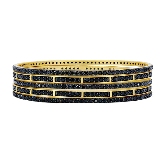Industrial Finish Cobblestone 5-Stack Slide-On Bracelets