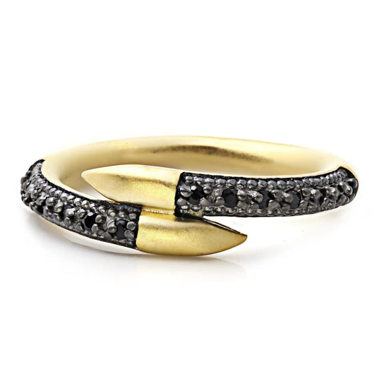 FREIDA ROTHMAN Black Pavé Embrace Ring