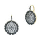 Large Pavé Times Square Leverback Earrings