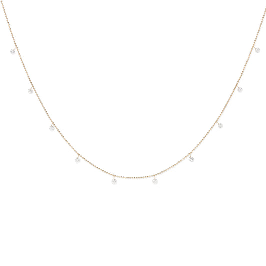 Ten Floating Diamond Necklace