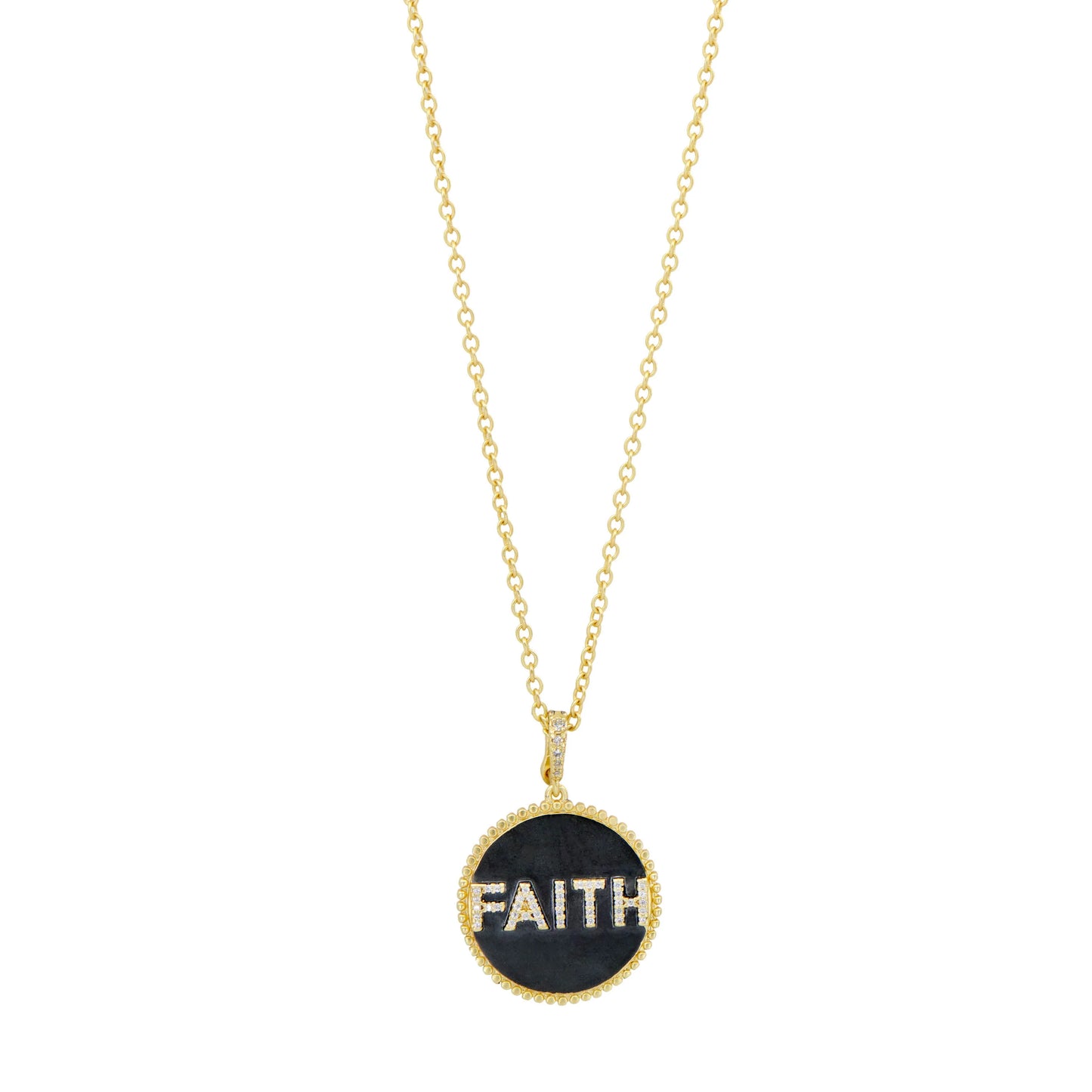Double Sided FAITH Pendant Necklace