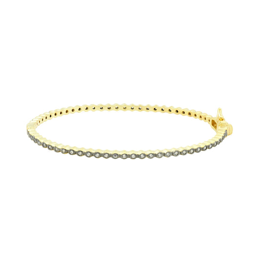 Signature Bezel Pavé Hinge Bangle