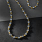 Faceted Stones Wrap Chain Necklace