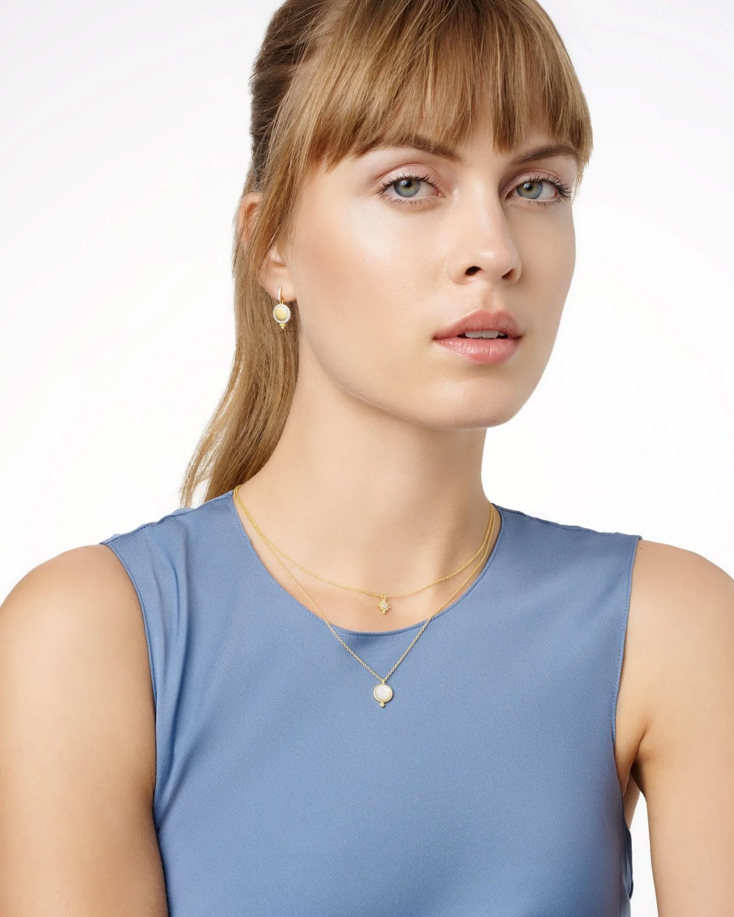 Celestial Double Drop Pendant Necklace