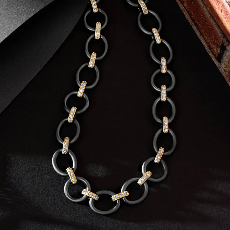 The Perfect Chunky Mixed Metal Link Necklace