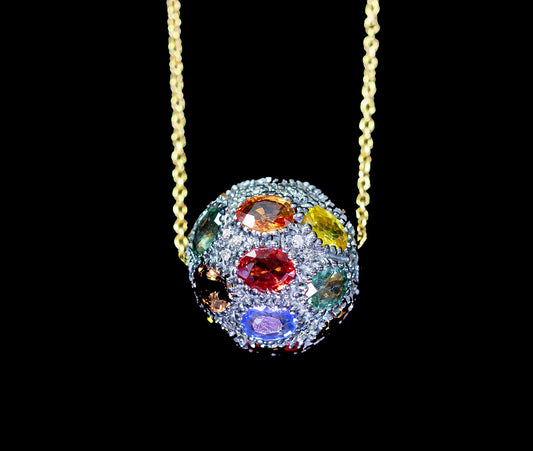Ball with Diamonds Necklace