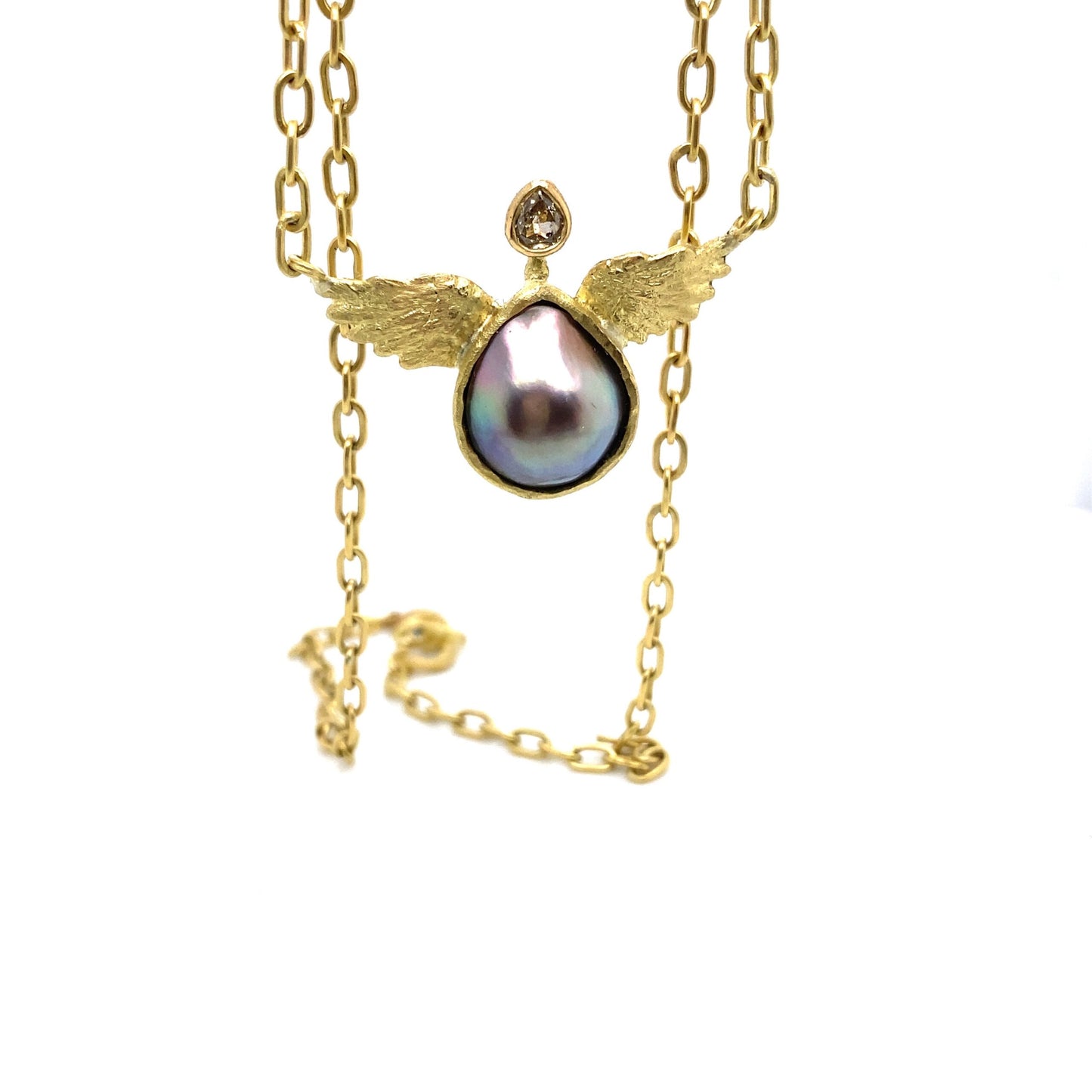 18K Gold Necklace with Cortez Pearl