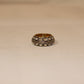 Rose cut top and bottom with pave middle eternity band Size: 7  Sourced from India