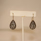 Rose cut and pave diamond tear drop earrings Sourced from India