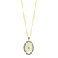Imperial Mother of Pearl Oval Pendant Necklace
