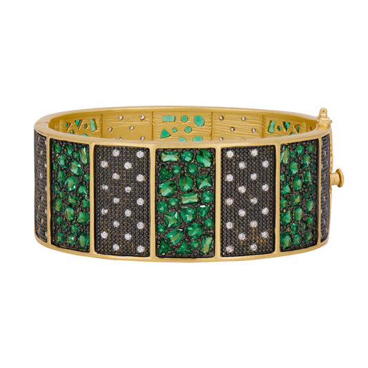 Midnight Emerald Statement Bangle