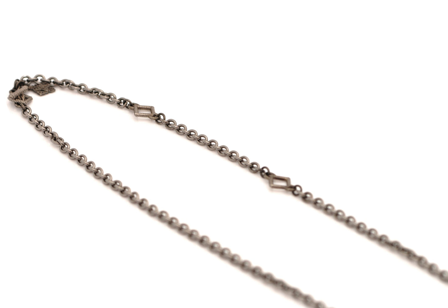 36" Chain Link Necklace with 6 Scroll Stations