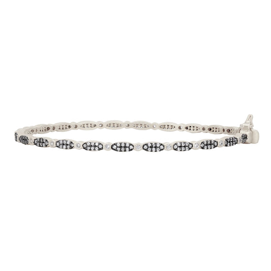 Marquise Pavé Thin Hinge Bangle