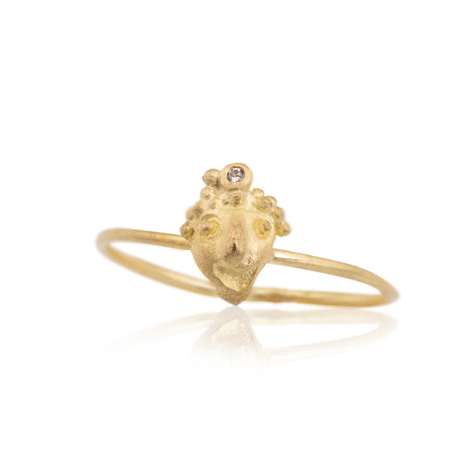 Ring, 18k gold, 0.01 ct white diamond