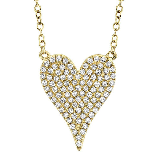Amor 0.21 CT Diamond Pave Heart Pendant Necklace