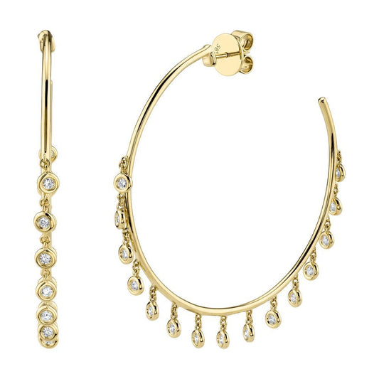 14K Yellow Gold 2.00" Diameter Stud Back Closure 0.90 Carat Weight Available in: Yellow, Rose, and White Gold. Available in: Mini, Small, Standard, Medium, Large and XL.