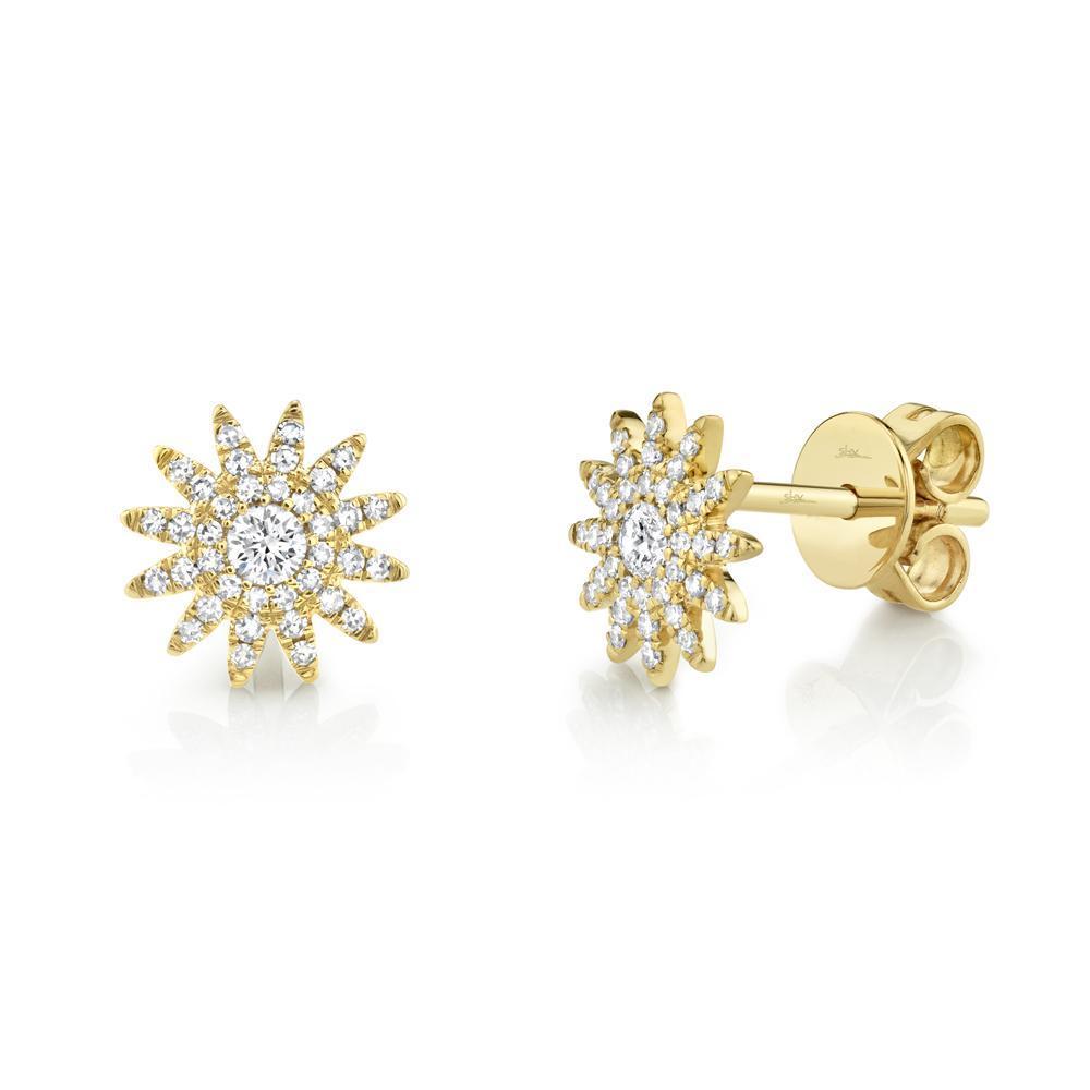 14K Yellow Gold Stud Back Closure 0.24 Carat Weight Available in: Yellow, Rose, and White Gold.