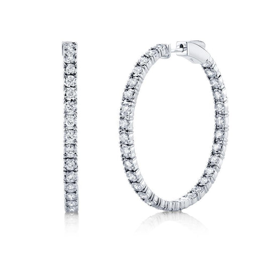 1.90 CT Diamond Hoop Earring