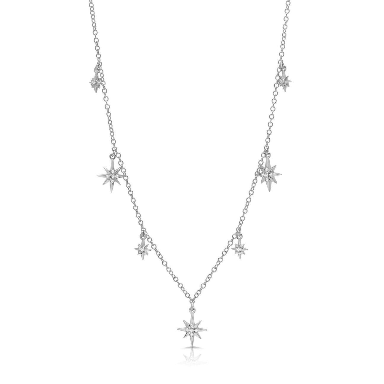 White Starburst Adjustable Necklace