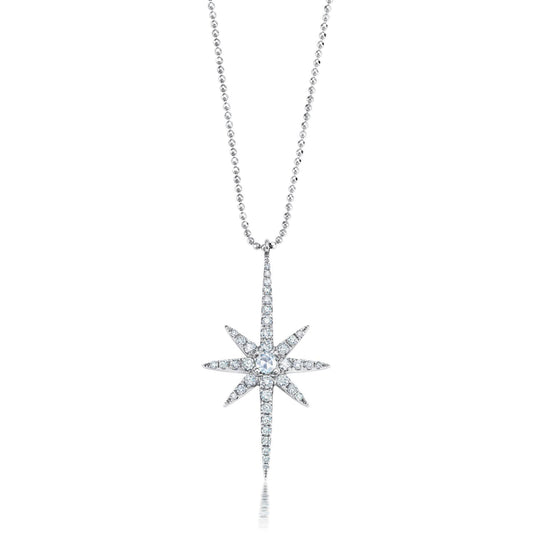White Starburst Necklace