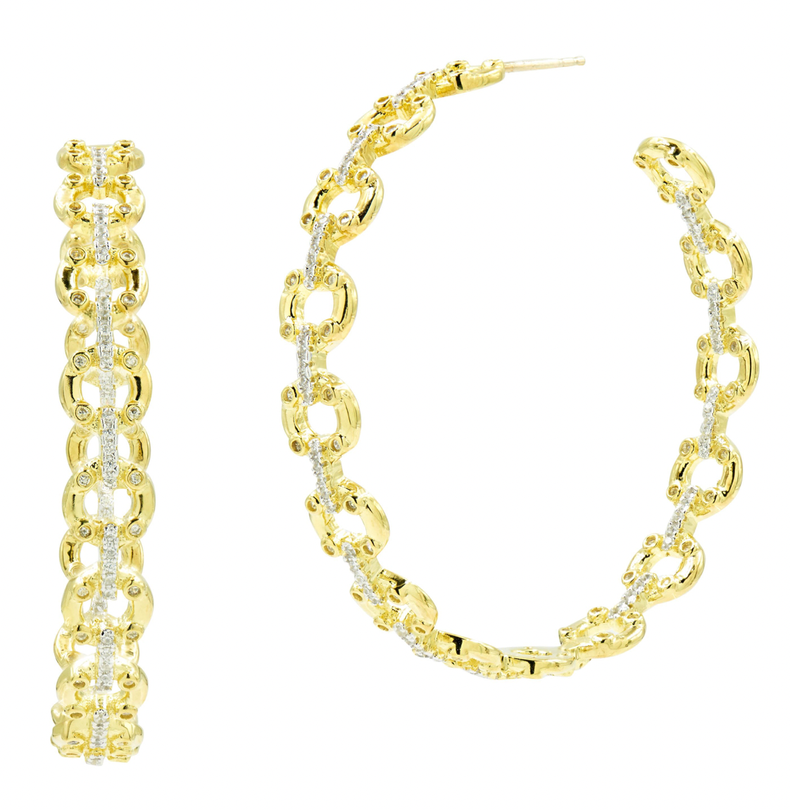 RADIANCE  Chain Link Hoop Earrings