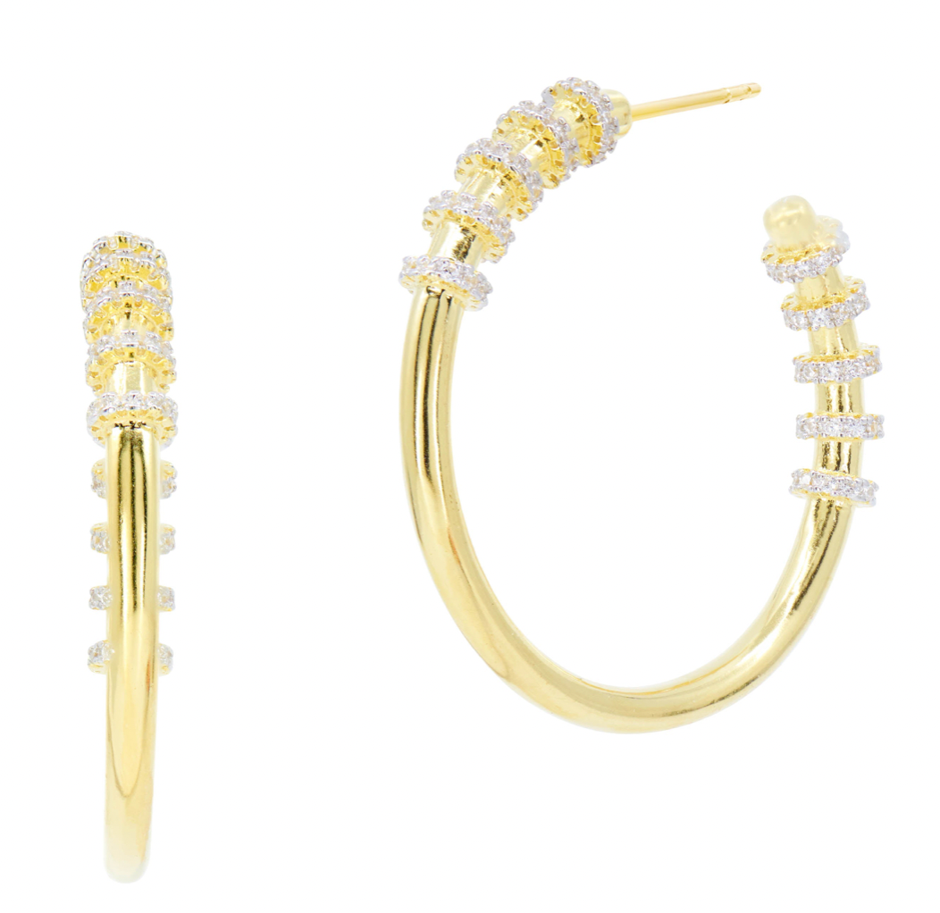 RADIANCE  Sparkling Reflections Hoop Earrings