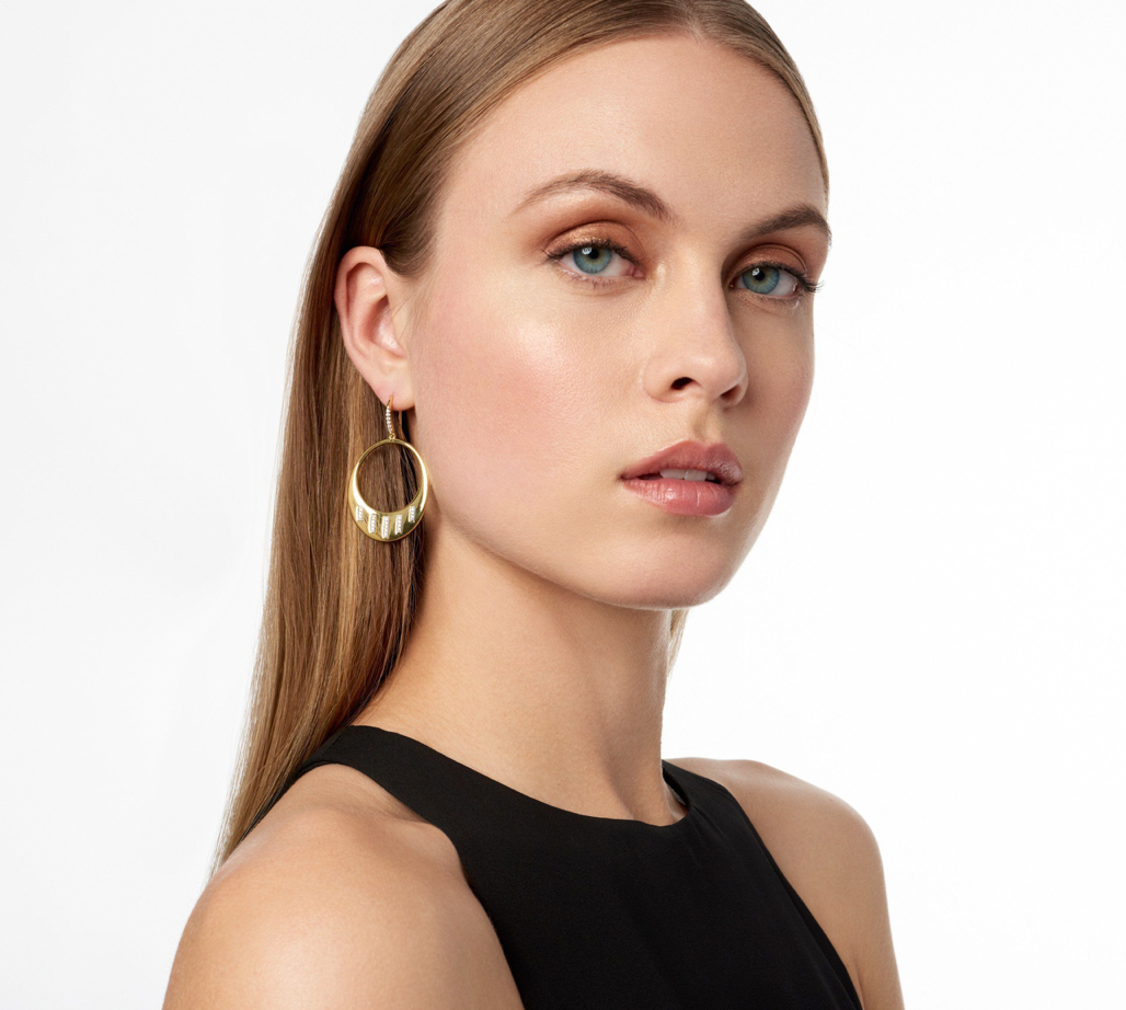 FR VAULT  Radiance Drop Hoop Earring