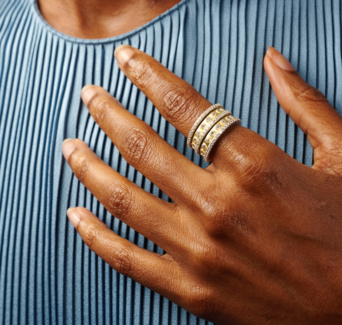 SIGNATURE  Two Tone 5-Stack Ring