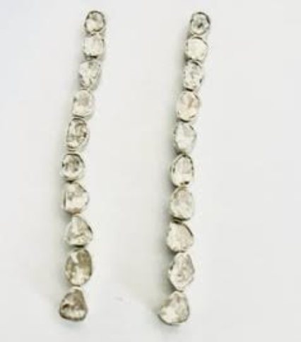 Sliced Diamond Earrings 2.5"