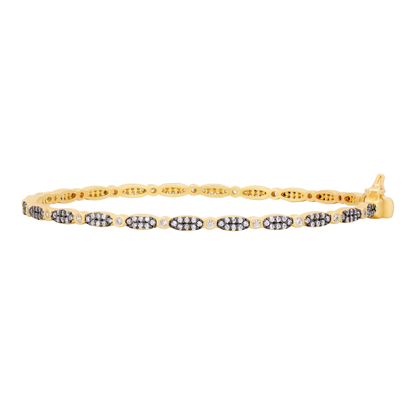 Marquise Pavé Thin Hinge Bangle