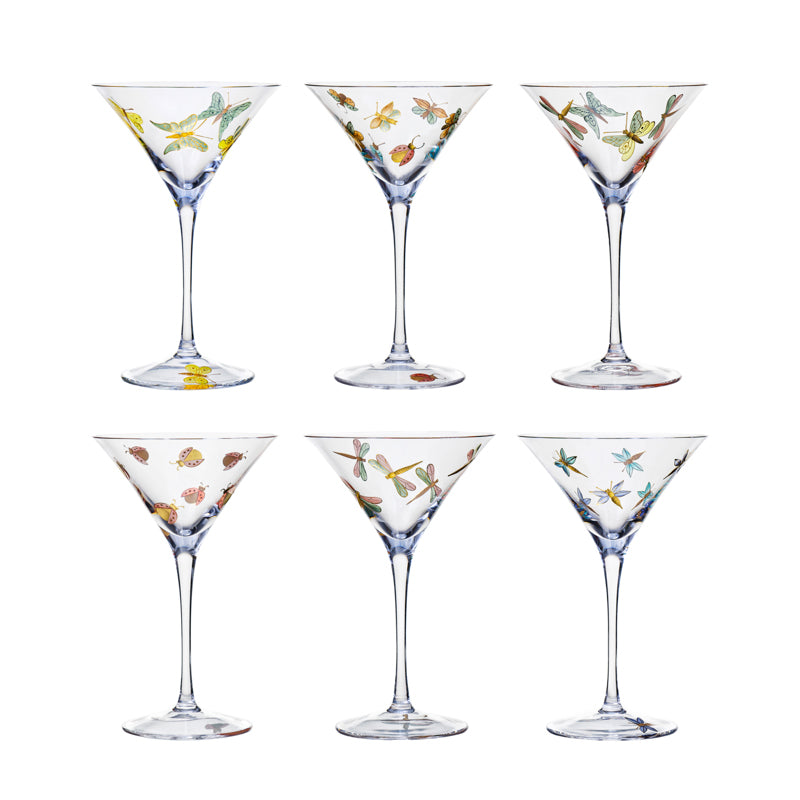 Naturally appropriate for casual al fresco dining, our FLY FUSION collection consists of six different insect-themed motifs that are available either individually or in sets of six.   Absolutely essential for serving classic Martinis, Manhattan's, Gimlets, and Cosmopolitans, our Cocktail glass is a basic bar necessity.