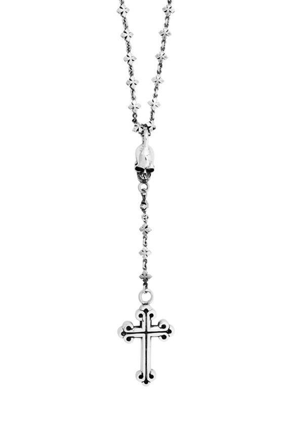 .925 sterling silver 24'' long .925 sterling silver curb link chain, 5'' drop Cross measure Height: 1'' Width: 1 3/4'' Depth: 1/18'' Handmade In USA