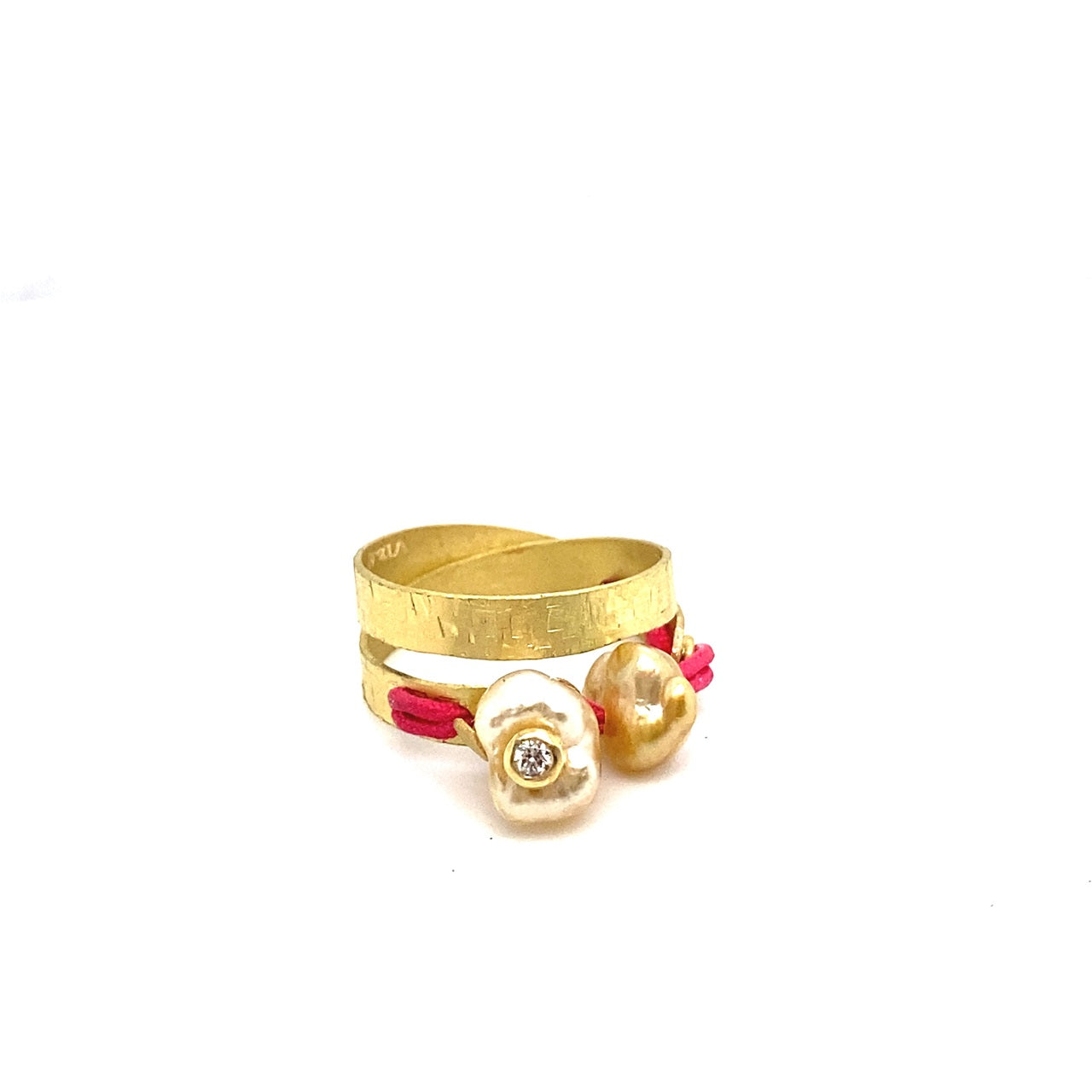 18K Gold Keshi Pearl Wrap Ring