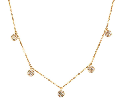 Diamond Pave Circles Necklace