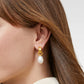 Marbella Pearl Hoop & Charm Earring